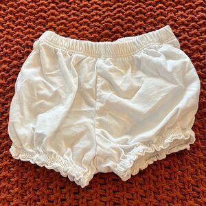 Carters 6M white elastic bubble shorts baby girl NWOT